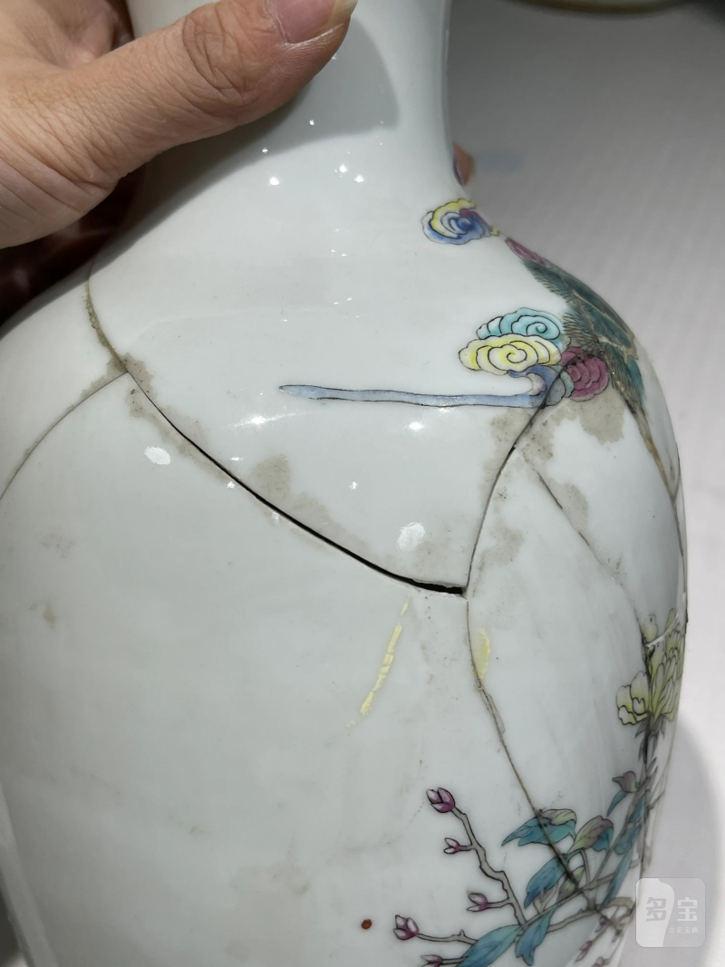 清代 粉彩花鸟纹瓶一组二十一件 - 图80